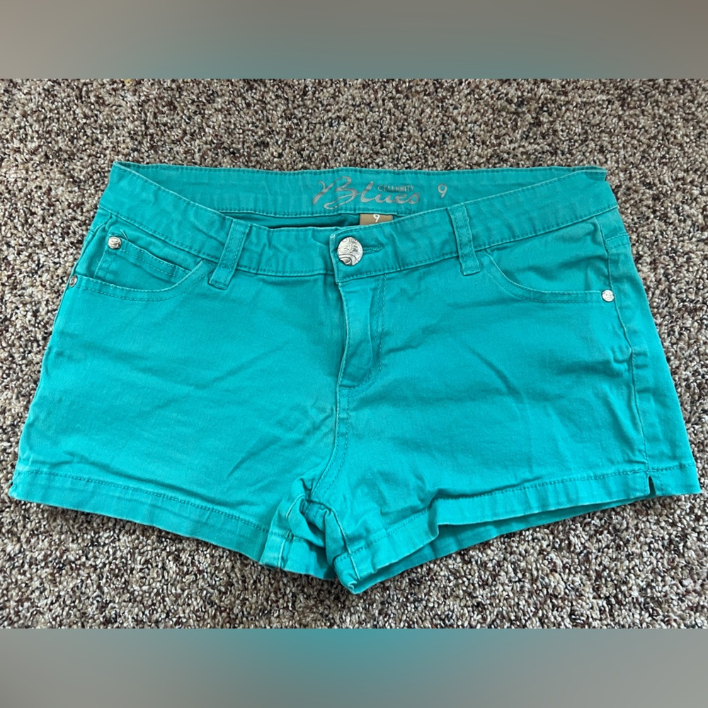 Turquoise blue, Junior’s shorts, Size 9